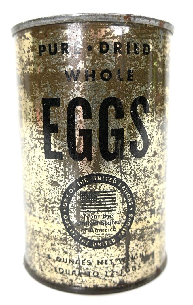 US WW2 Ration Can of 'Pure Dried Whole Eggs'