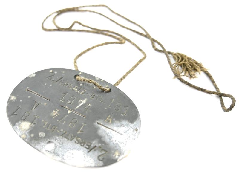 German WH Dog-Tag 'Ers. Btl. 181'