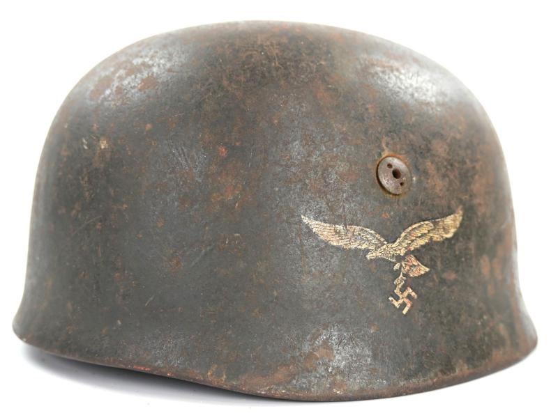 German LW FSJ M38 SD Combat Helmet 'KIA Monte Cassino'