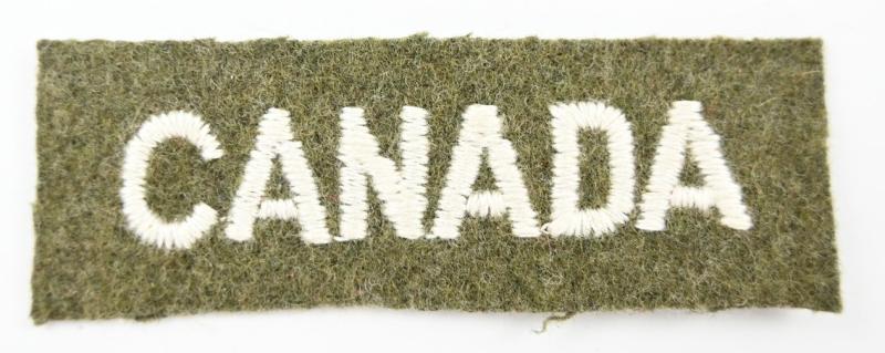 Canadian WW2 Shoulder Title 'Canada'