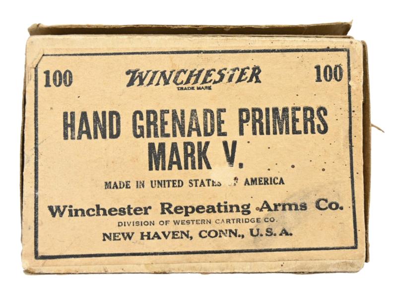 US WW2 Era Hand Grenade Primers MKV Box