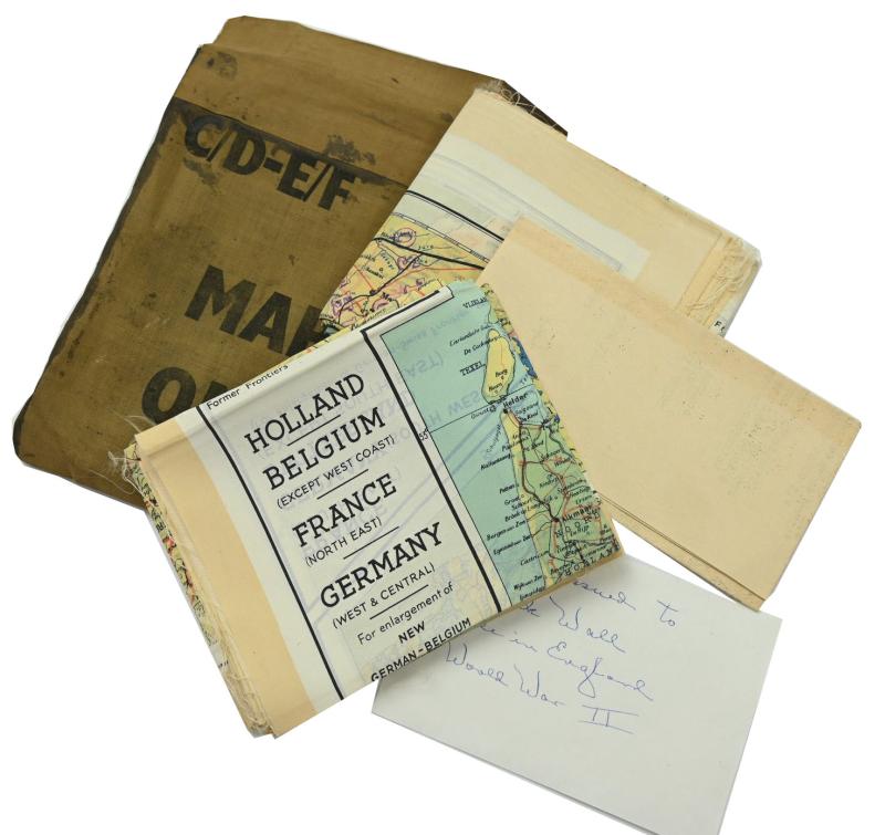 USAAF WW2 Escape Map set with Cover