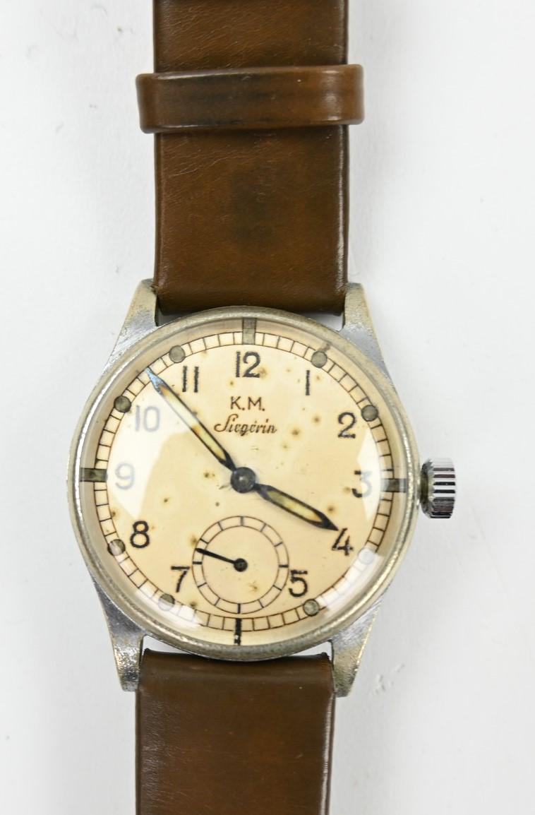Kriegsmarine Alpina KM 592 German Marine Military Watch 1940s Time Run WWII  | eBay