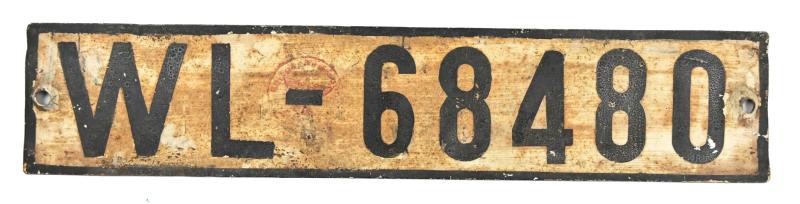 German LW Vehicle Plate