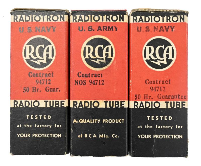 US WW2 Army Navy Radio Tube Set