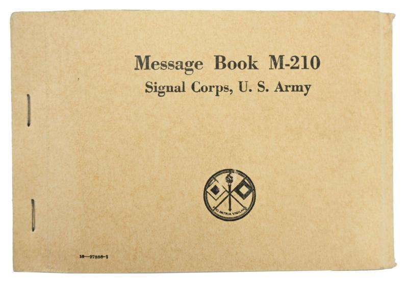 US WW2 Message Book M-210