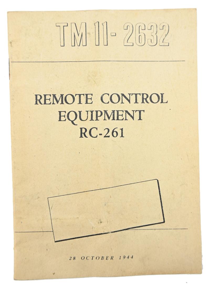 US WW2 Remote Controle Equipment RC-261 Manual