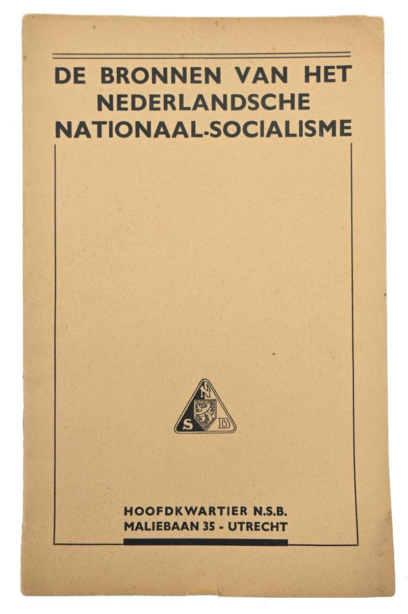 Dutch NSB Booklet 'De Bronnen van de Nederlandse Nationaal-Socialisme'