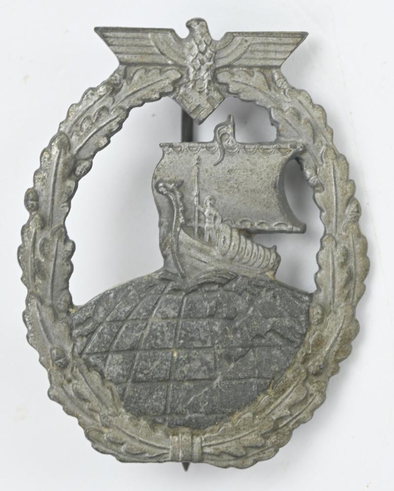 German KM Auxiliary Cruiser War Badge