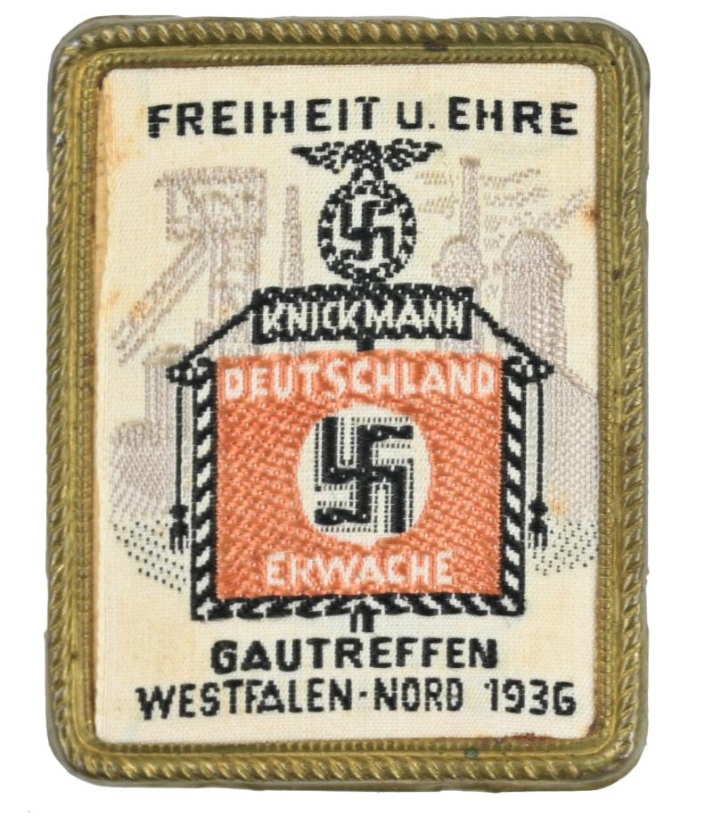 German Gau-Treffen Westfalen Nord Badge Gelsenkirchen 1936