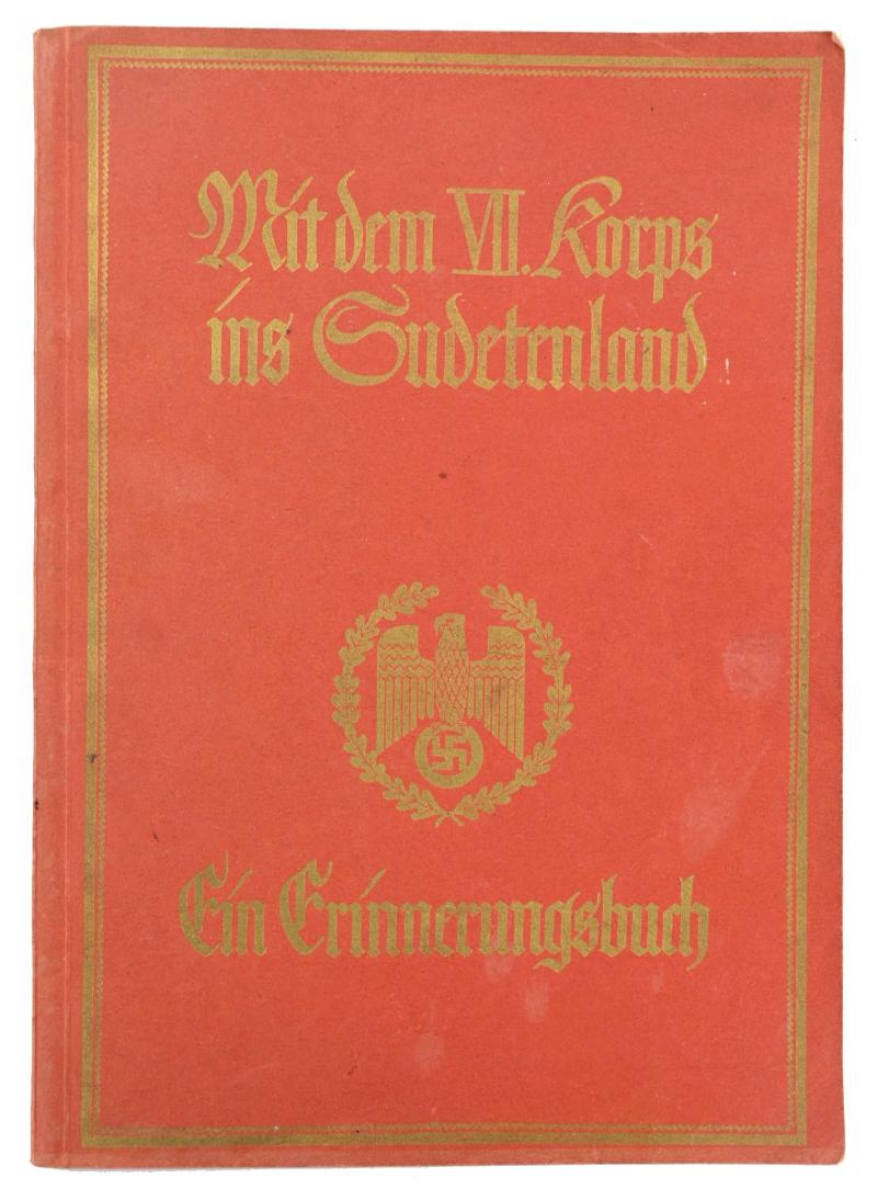 German Remembrance Book 'VII Korps in Sudetenland'