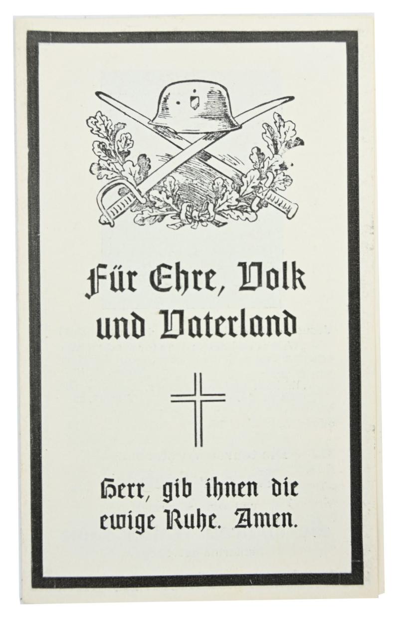 German WH Deathcard 'Kasper Seeger and Wife'