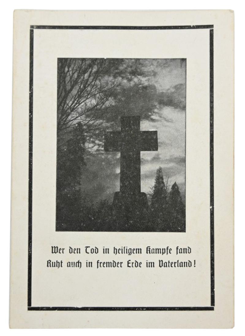 German WH Medic Deathcard 'Feldwebel Karlheinz Michels'