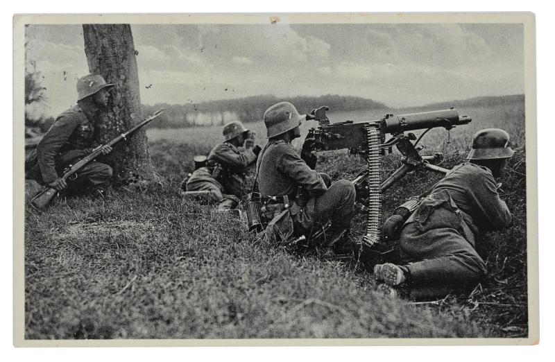 German WH Postcard MG unit