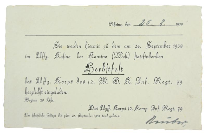 German WH Casino Invitation I.R.79