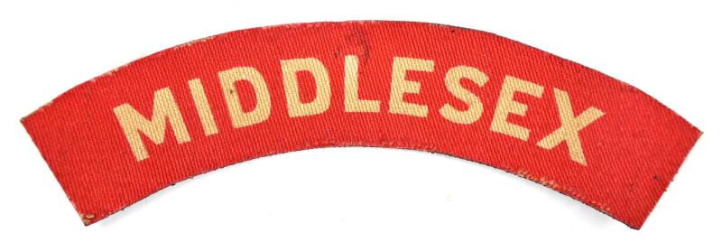 British WW2 Middlesex Shoulder Title