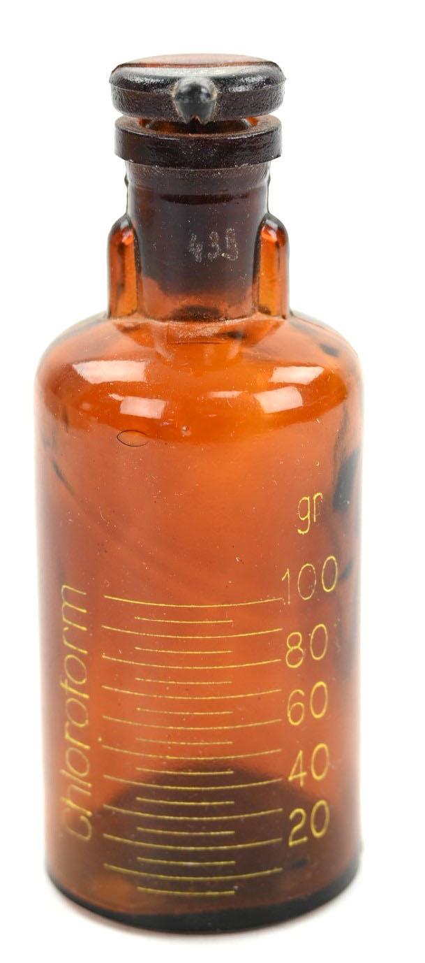 German Third Reich Era Medical Bottle of Chloroform