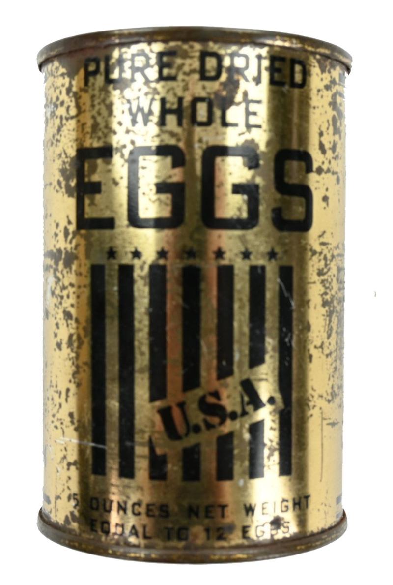 US WW2 Ration Can of 'Pure Dried Whole Eggs'