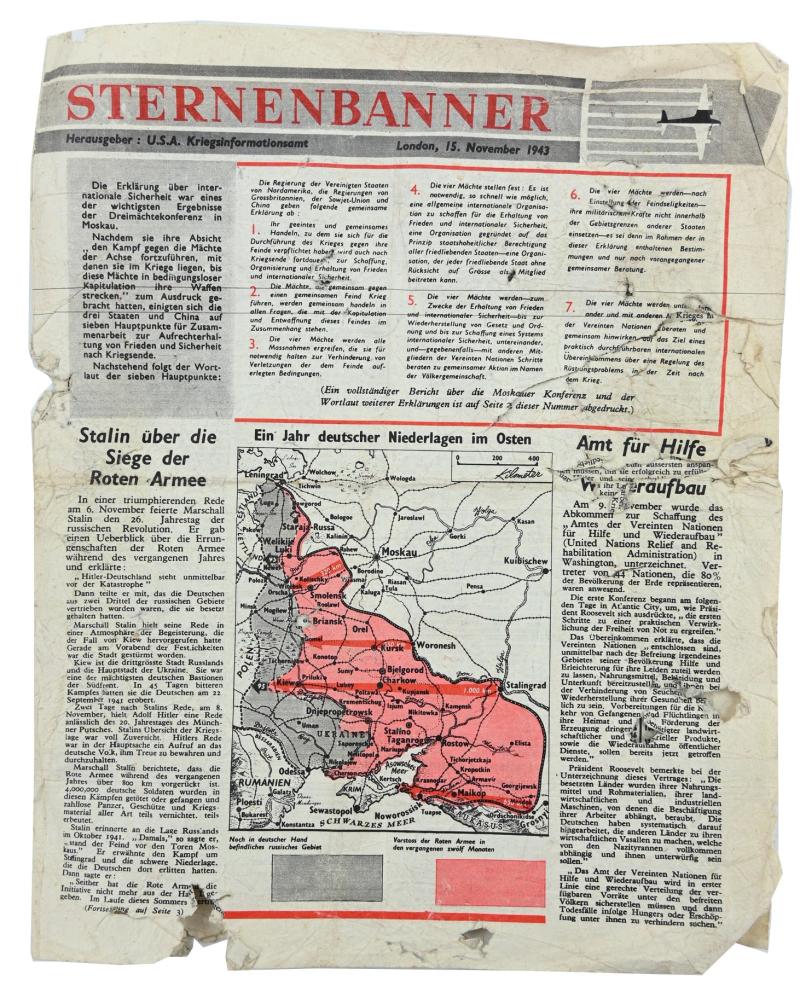 Allied WW2 Droppingsflyer 'Sternenbanner'