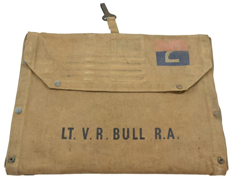 British WW2 Named Officer Large Mapcase 'Royal Artillery'