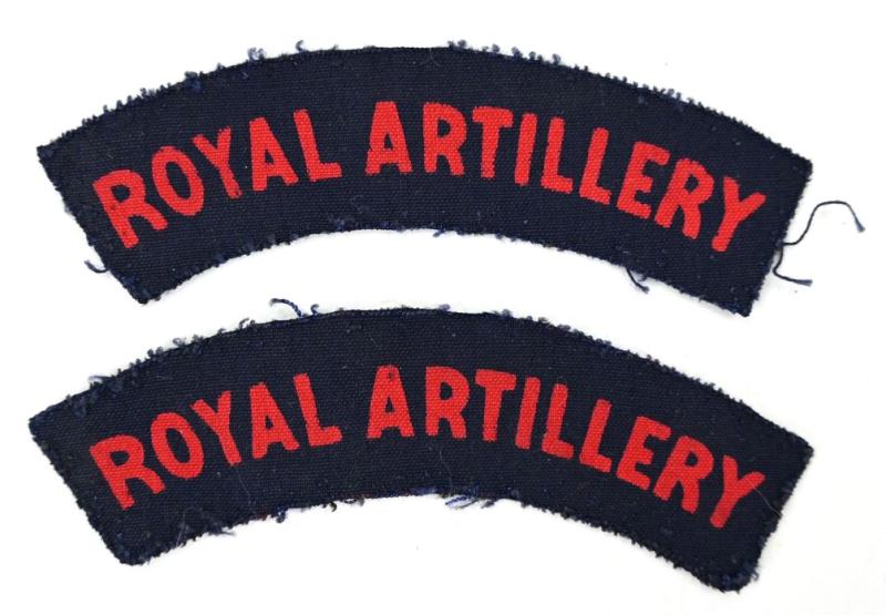 British WW2 Royal Artillery Shoudertitle Set