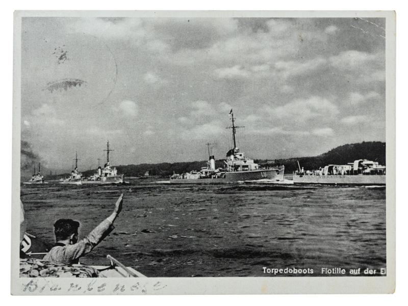 German KM Postcard 'Torpedoboot Flottille'