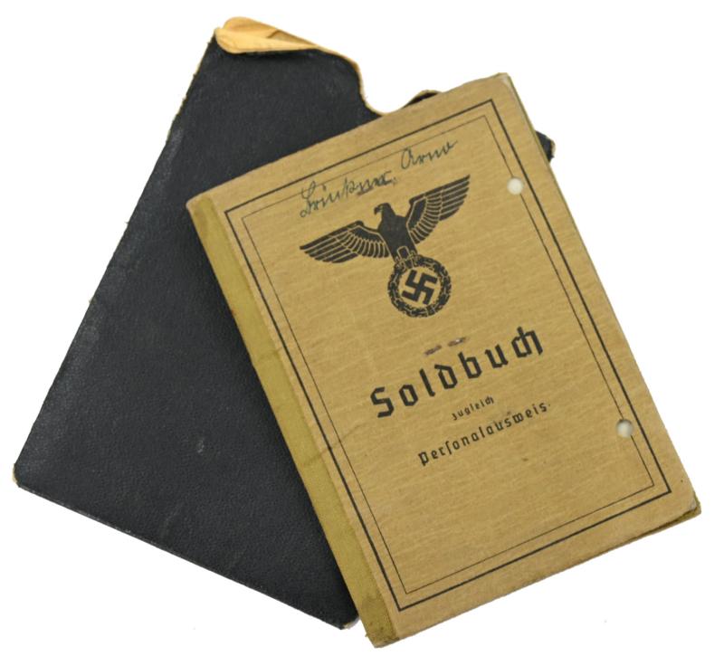 German WH Soldbuch with Cover 1945
