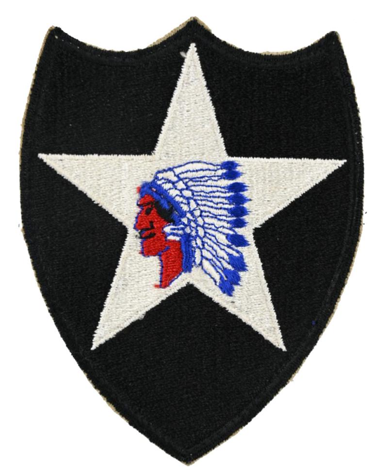 US WW2 2nd Infantry Division 'Indian Head' SSI Patch