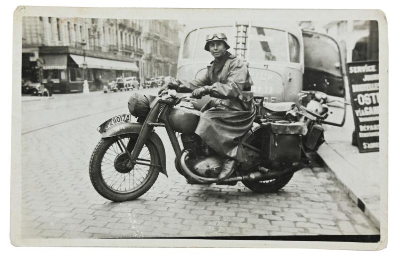 German WH Picture Motorcyclist 'Brussel'