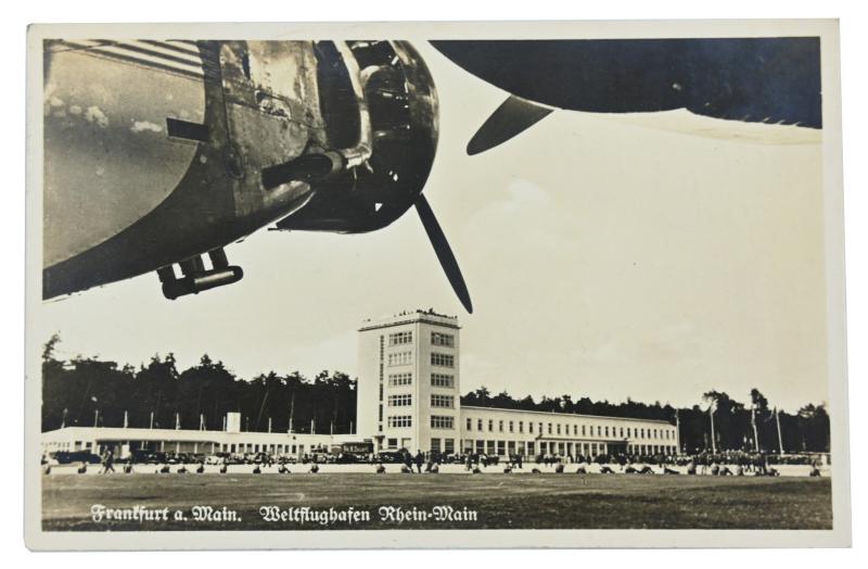 German Third Reich Era Postcard 'Flughaven Rhein-Main'