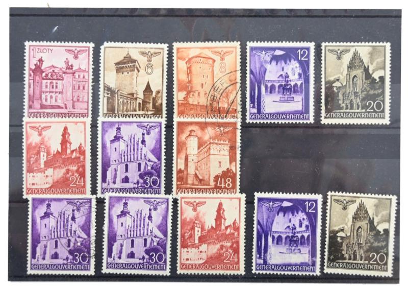 German Third Reich 'General Goverment' Stamps Set