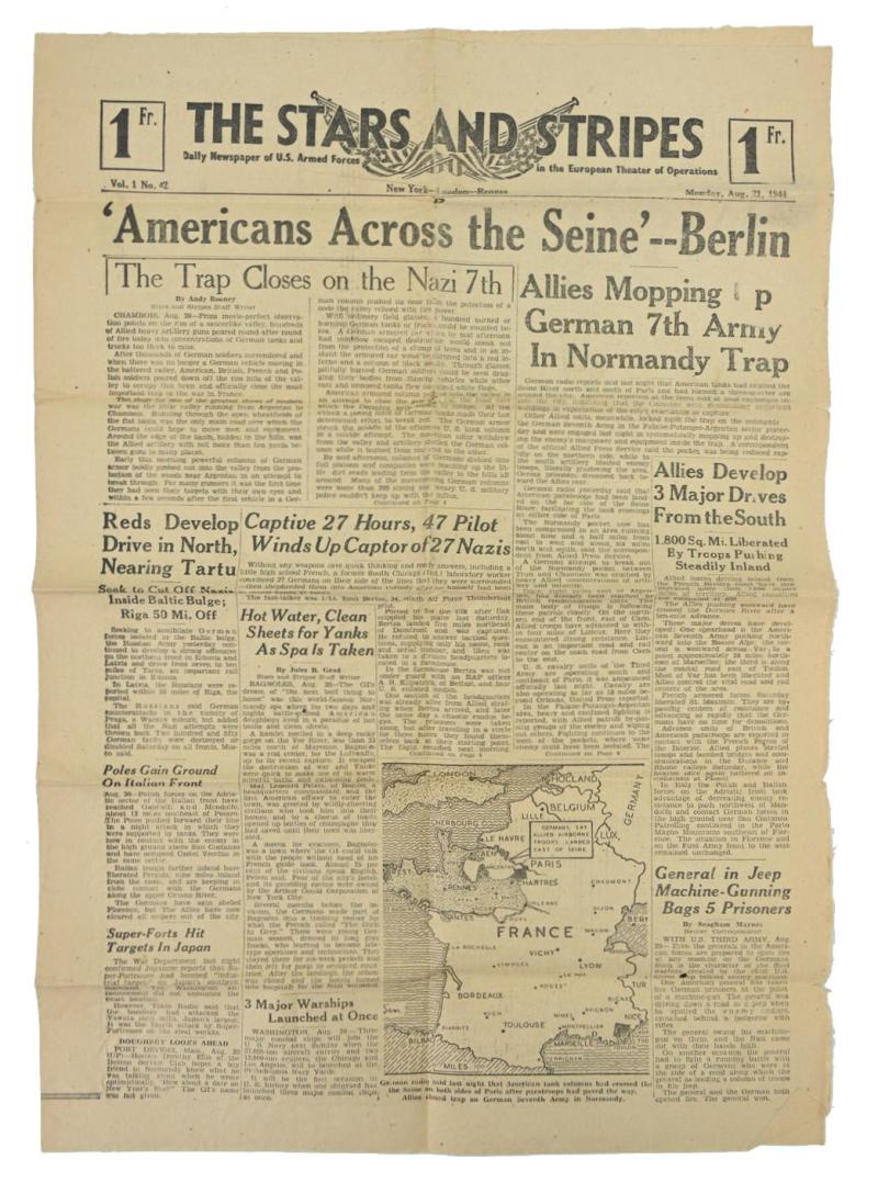 US WW2 The Stars and Stripes Newspaper