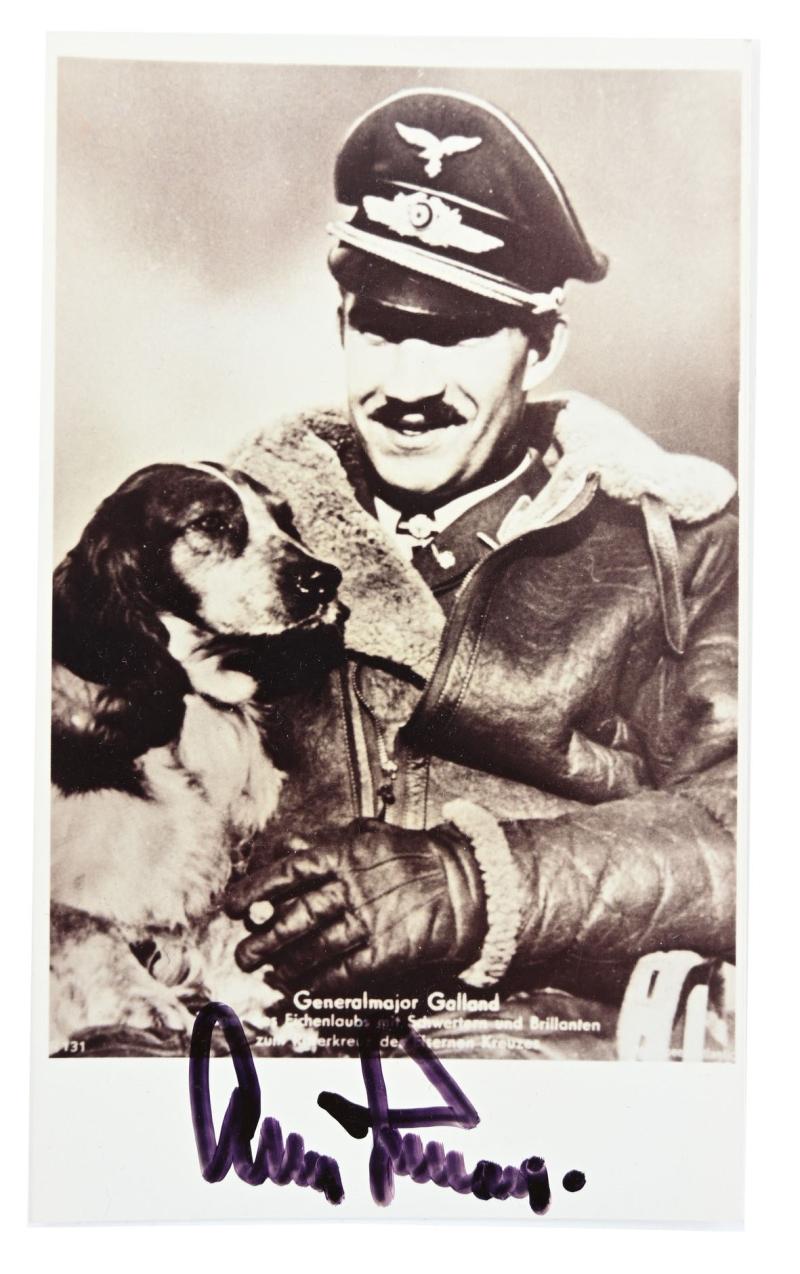 Postcard with Signature of LW KC-OLS&D Recipient 'Adolf Galland'