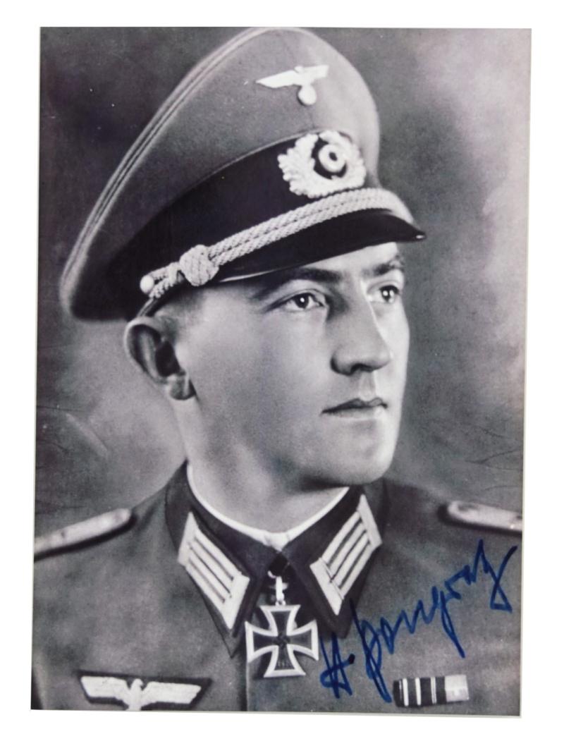 Signature of Wehrmacht Heer KC Recipient 'Johann Pongratz'