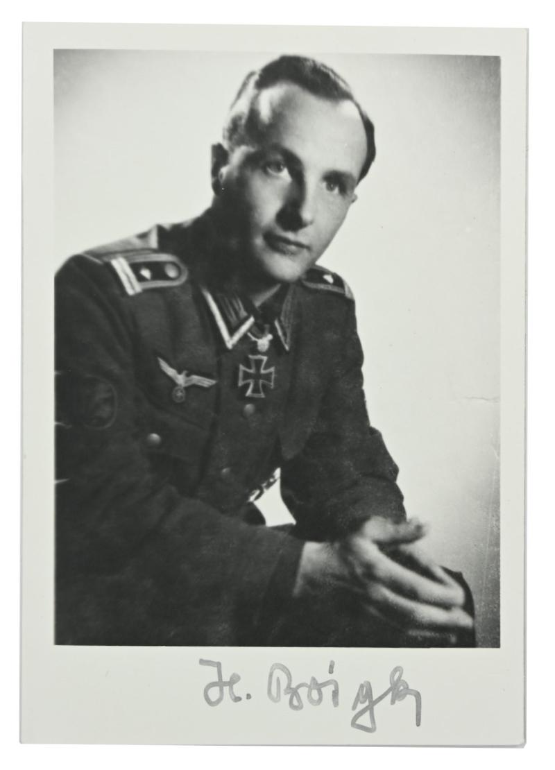 Signature of Wehrmacht Heer KC & OLS Recipient 'Heinrich Boigk'