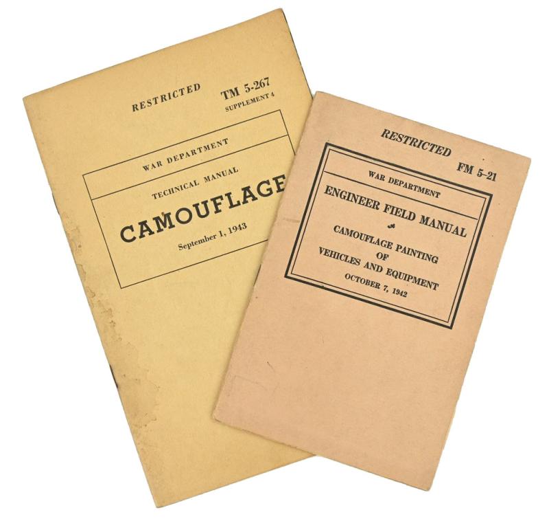 US WW2 Camouflage Manuals FM 5-21 and TM 5-267.