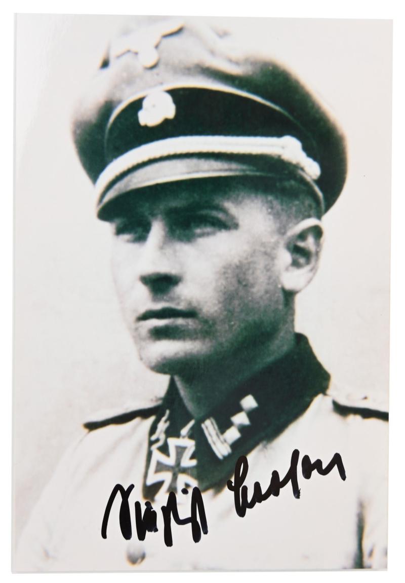 Postcard with Signature of Waffen-SS KC Recipient 'Siegfried Brosow'