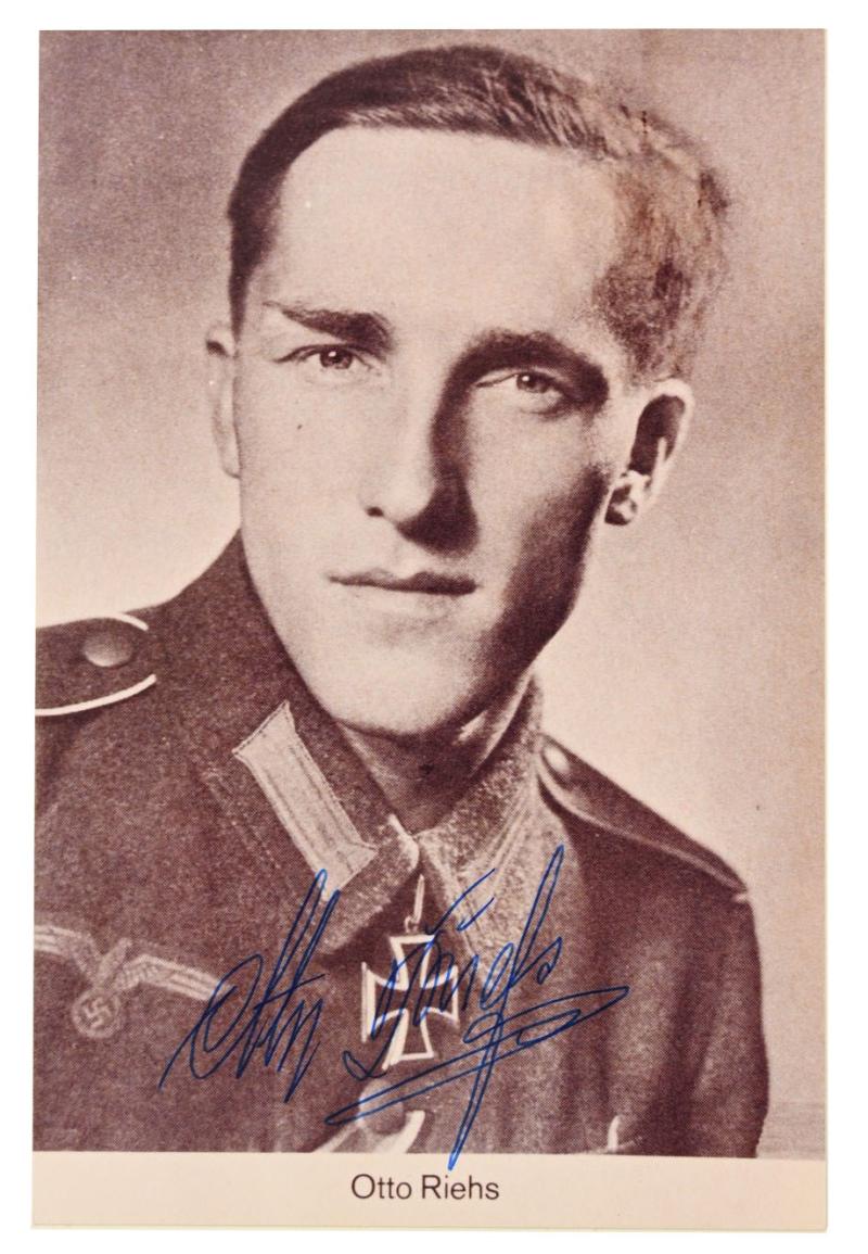 Signature of Wehrmacht Heer KC Recipient 'Otto Riehs'