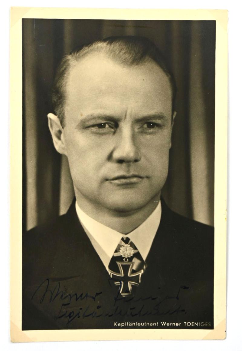 Signature of Kriegsmarine KC-OLC Recipient 'Werner Toeniges'