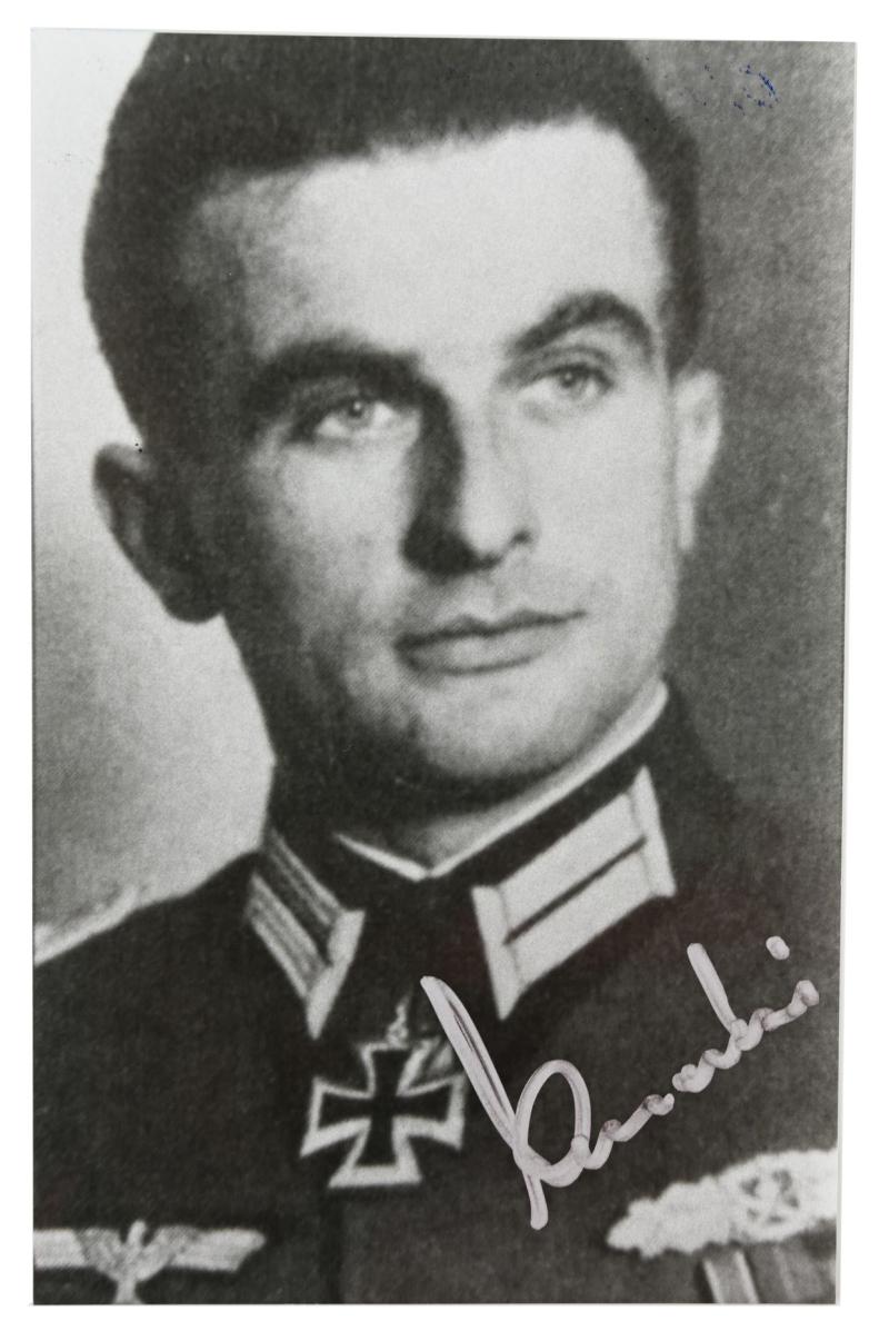 Signature of Wehrmacht Heer KC Recipient 'Rudolf Sauerbrei'