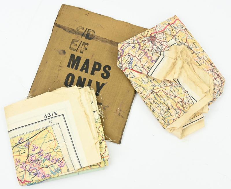 USAAF WW2 Escape Map set with Cover