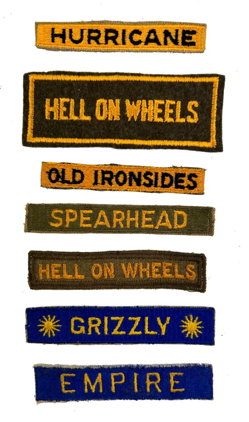 US Armored Division Tabs