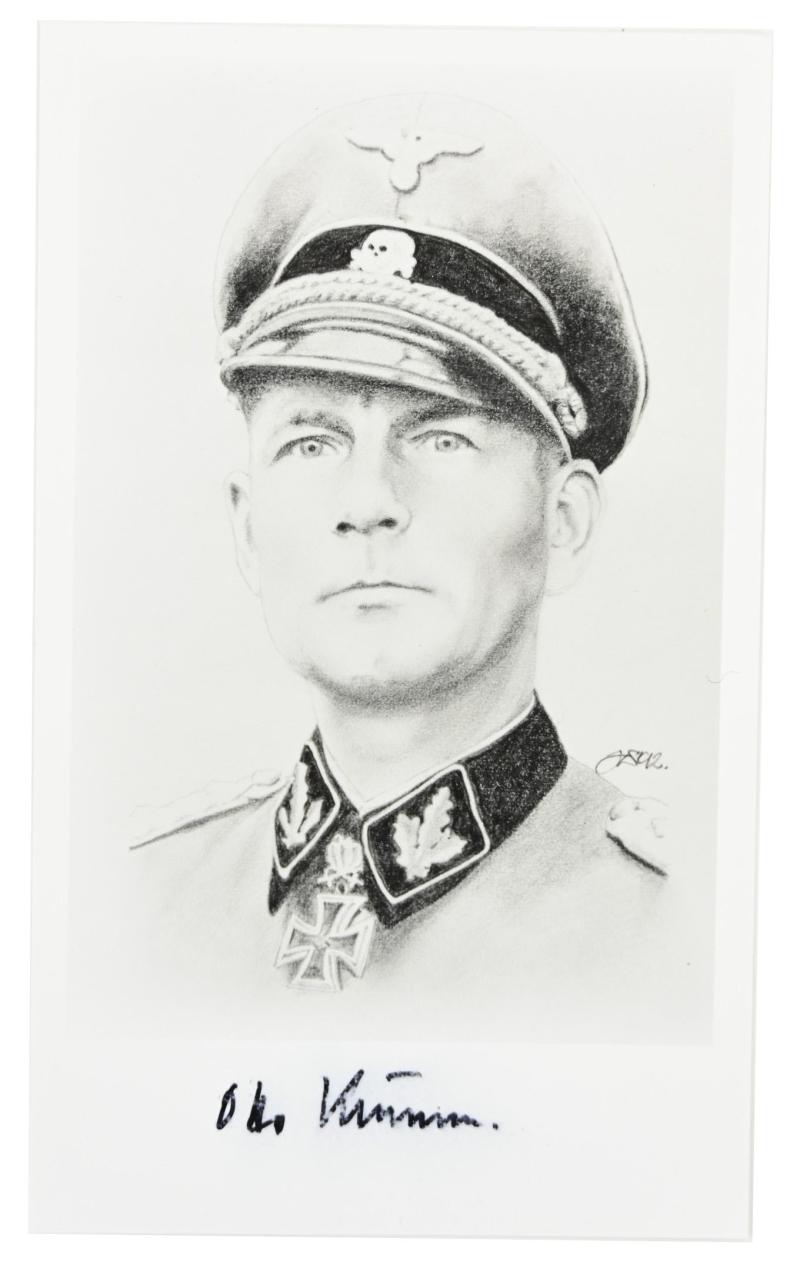 Postcard with Signature of Waffen-SS KC-OL&S Recipient 'Otto Kumm'