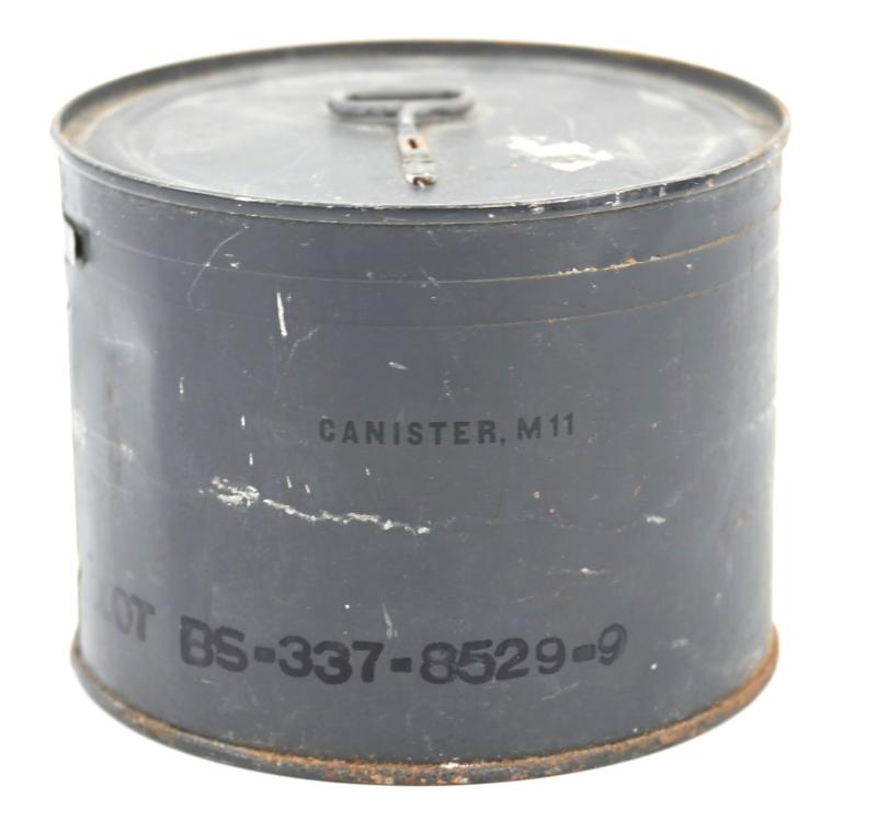 US WW2 M11 Gasmask Filter in container