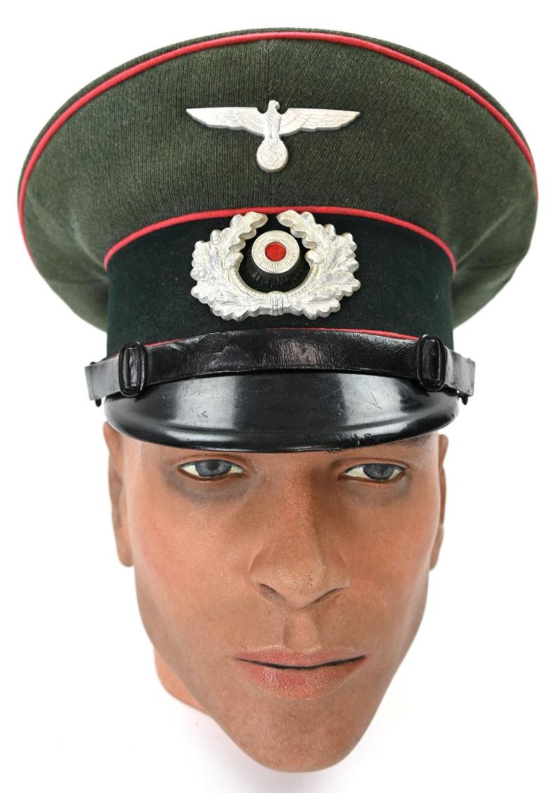 German WH NCO Panzer Visor Cap 'Pz Rgt 7'