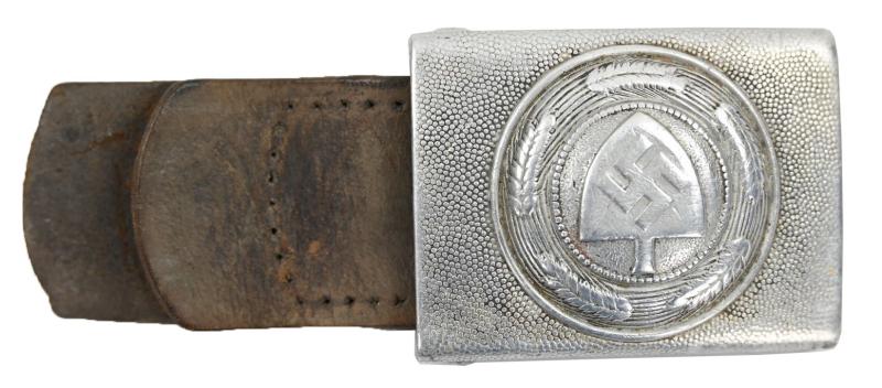 German RAD Beltbuckle with Leather Tab