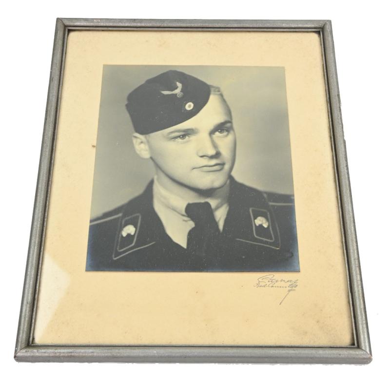 German WH Panzer Large Portrait in Frame