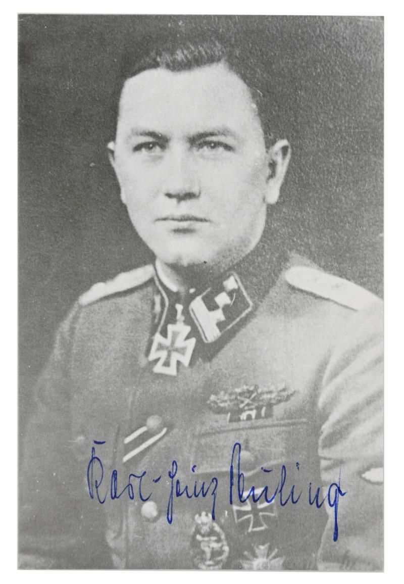 Signature of Waffen-SS KC Recipient 'Karl-Heinz Euling'