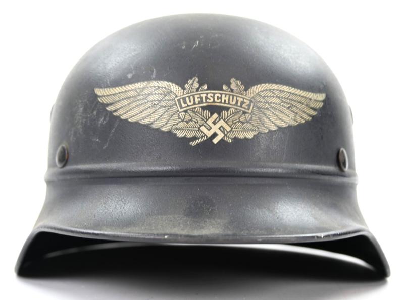 German M40 Luftschutz Beaded Helmet