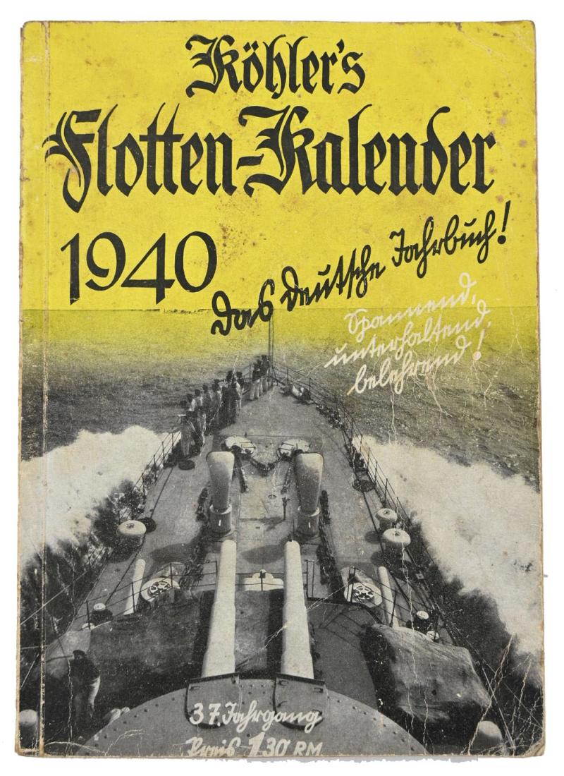 German Third Reich 'Kohler's Flotten-Kalender' 1940